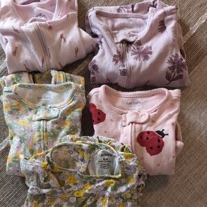 Carter's Kids Pajama Set - Pink, Purple, and Floral Delight